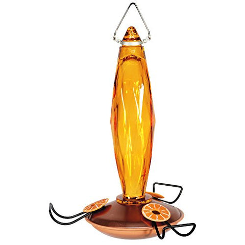 Audubon Jewel Cut Glass Oriole Feeder 6”D X 6.25”W X 12.2”H