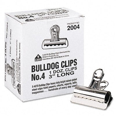 X-Acto BULLDOG CLIP #4 3IN 12/BX