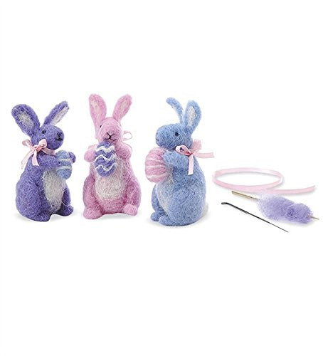 Spring Bunnies Wool Needle Felting Craft Kit