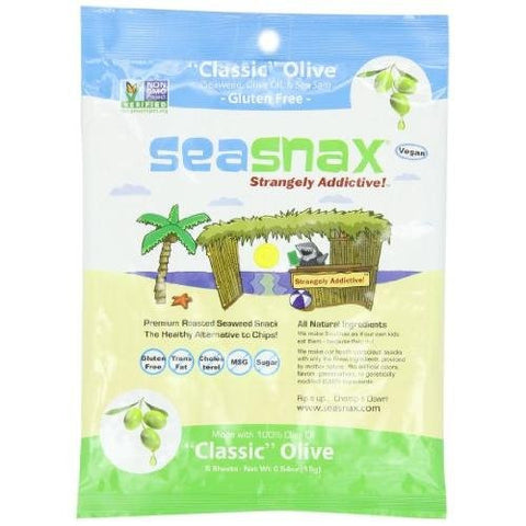 SeaSnax Roasted Olive Seaweed 5 Sheets -- 0.54 oz