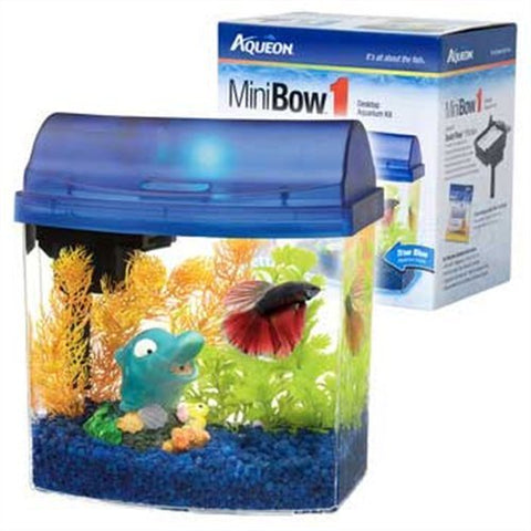 ENERGY SAVERS AU 1GAL BLUE MINI BOW AQUARIUM