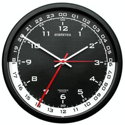 10" DISPATCH Clock (Black/White Dial)