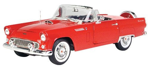 Motormax Premium American - Ford Thunderbird Convertible (1956, 1/18 scale diecast model car, Red)