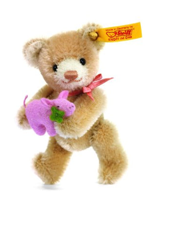 Mini Teddy Bear Lucky Charm, Beige, 3.5"
