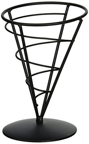 Appetizer Cone, Black powder coated metal, 5" x 7"