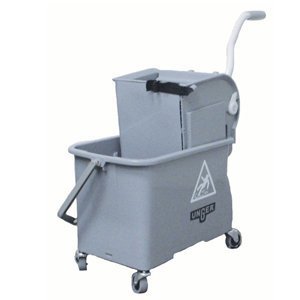 COMSG 4 Gallon Gray Mop Bucket with Side-Press Wringer