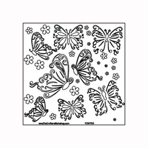 The Crafter's Workshop Stencil Butterflies 6"X6"