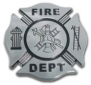 Firefighter Chrome Emblem