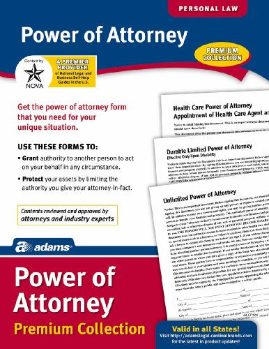 Adams Power of Attorney Forms Pack, forms and instructions