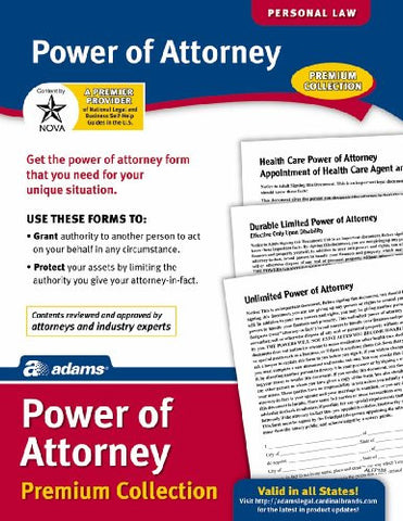 Adams Power of Attorney Forms Pack, forms and instructions