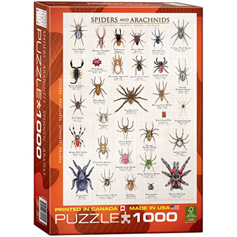Spiders & Arachnids 1000 pc 10x14 inches Box, Puzzle