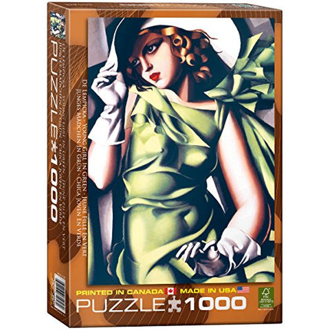 Young Girl in Green, Tamara De Lempicka 1000 pc 10x14 inches Box, Puzzle