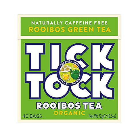 Tick Tock Organic Rooibos Green Organic Tea - Green Box/40 Bags