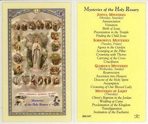 Laminated Holy Card - The Mysteries Of The Rosary (card) (not in pricelist)