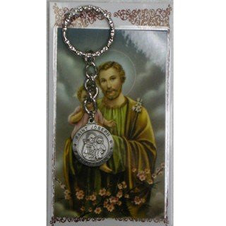 St. Joseph Keyring/Prayer Card