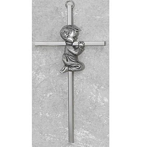 6" Silver Boy Cross