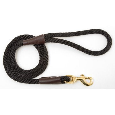 Mendota Snap Leash - Black, 1/2" X 4'