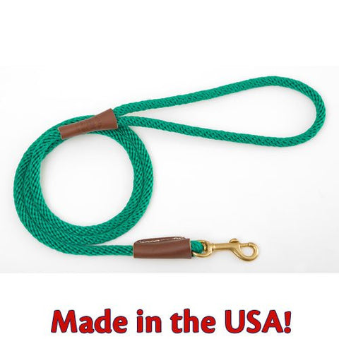 Mendota Small Snap Leash - Kelly Green, 3/8" X 6'