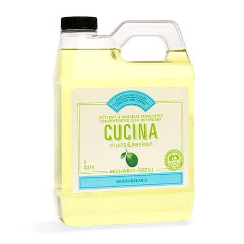Cucina Concentrated Dish Detergent Refill Lime Zest and Cypress