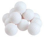 Plastic Practice Balls - White - Package of 12