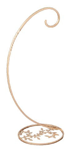 13.75"h Medium Gold Leaf Design Ornament Stand
