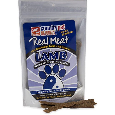 Real Meat Treats for Dogs, 8oz. Long Stix Lamb