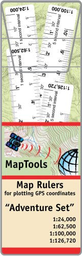 Adventure Set of 4 Map Rulers