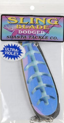 Mack's Lure 41058 Sling Blade Dodger, #3, 4", UV Blue (037041)