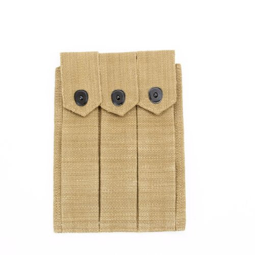 U.S. WWII Thompson 3-Cell Magazine Pouch - Khaki