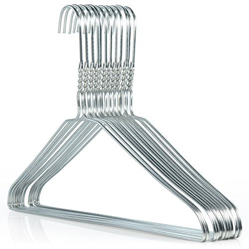 Extra Strong 10 Gauge Silver Metal Hangers - 40cm, plain