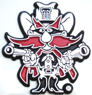 Texas Tech Red Raider Chrome Emblem