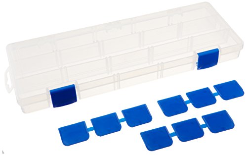 Tuff'Tainer, 3 Fixed Compt. w/ Adjust Dividers and Zerust, Transparent, 12" x 4.5" x 1.5"