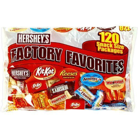 Hershey's Factory Favorites, Snack Size, 120ct