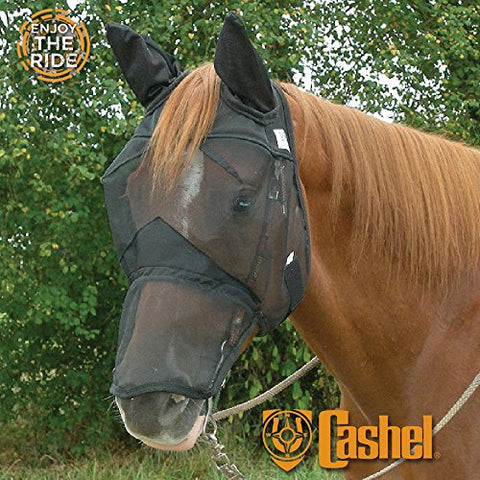 Quiet Ride Fly Mask Long Nose Ears - Draft