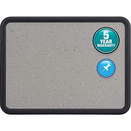 Quartet Contour Granite Bulletin Board, 18" X 24", Black Frame