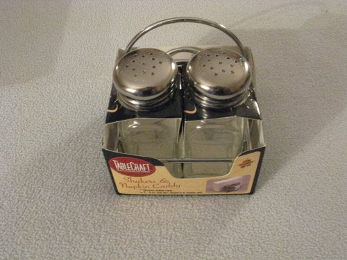 2 oz Salt & Pepper, S/S tops, w Rack / Napkin Holder, Carded