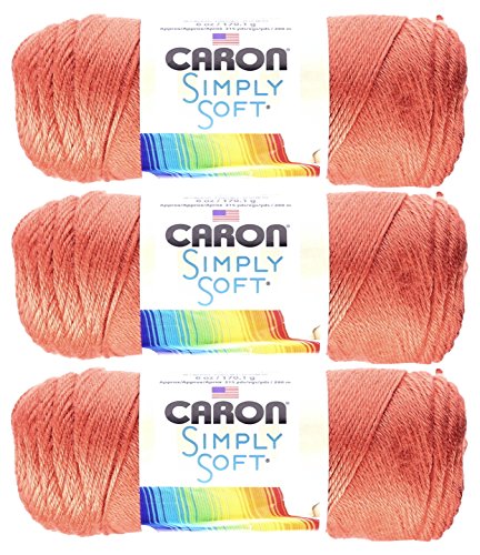 Caron Simply Soft Yarn - Solid Persimmon 315 Yards 6 OZ