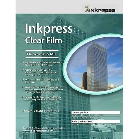 Clear Film, 5 Mil, 8.5 x 11, 20 Sheets