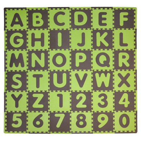 ABC Playmat Set 36pc Sage/Brown