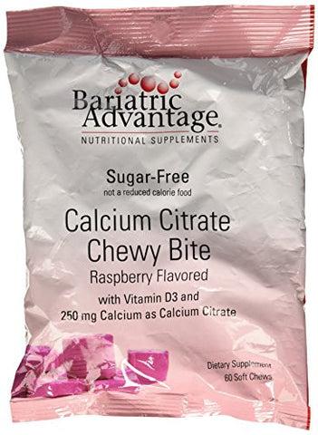 Calcium Citrate Chewy Bites Raspberry (60 per bag) 250mg