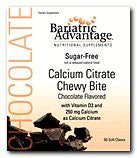 Calcium Citrate Chewy Bites Chocolate (60 per bag) 250mg