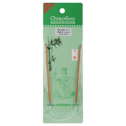 ChiaoGoo Bamboo Circular 32" Knitting Needles: Size 3