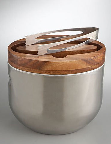 Nambe Mikko Ice Bucket with Tongs