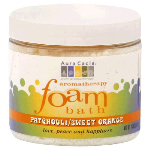 Aura Cacia: Pure Aromatherapy, Foam Bath Patcouli/Sweet Orange 14oz
