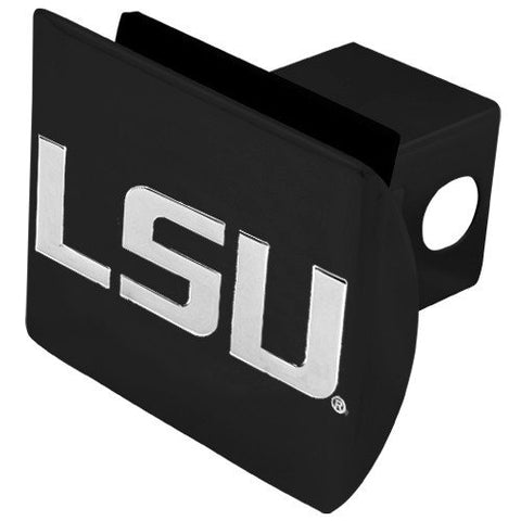 NCAA LSU Tigers Black Chrome Trailer Hitch Cover
