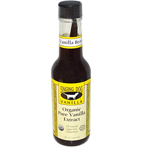 Organic Pure Vanilla Extract with Whole Organic Vanilla Bean Inside, 5oz