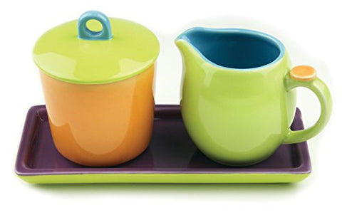 Cream & Sugar Set W/ Tray, Multi Color