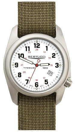 A-2T Original Classics 40mm 7/8" 1.9oz White Dial Weathered Khaki Band