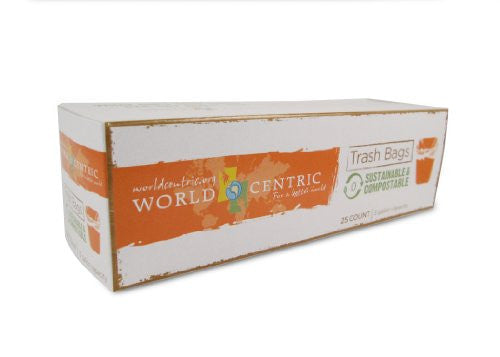 World Centric 3 Gallon Compostable Bags - 25-Count