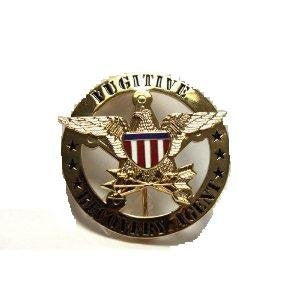 Round Fugitive Recovery Agent Badge - Gold
